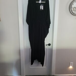 Attitudes by Renee Elegant Black Beach Cover Up Large